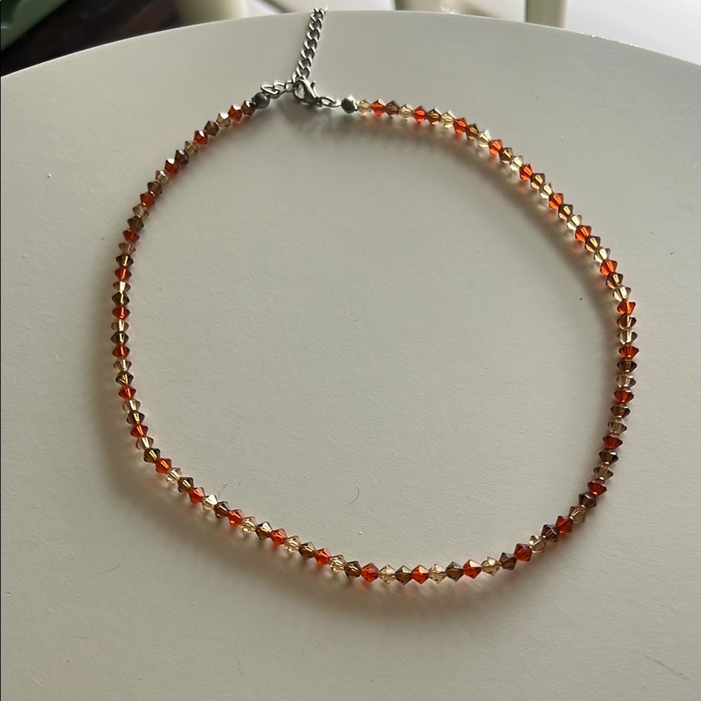 Orange Beaded Necklace